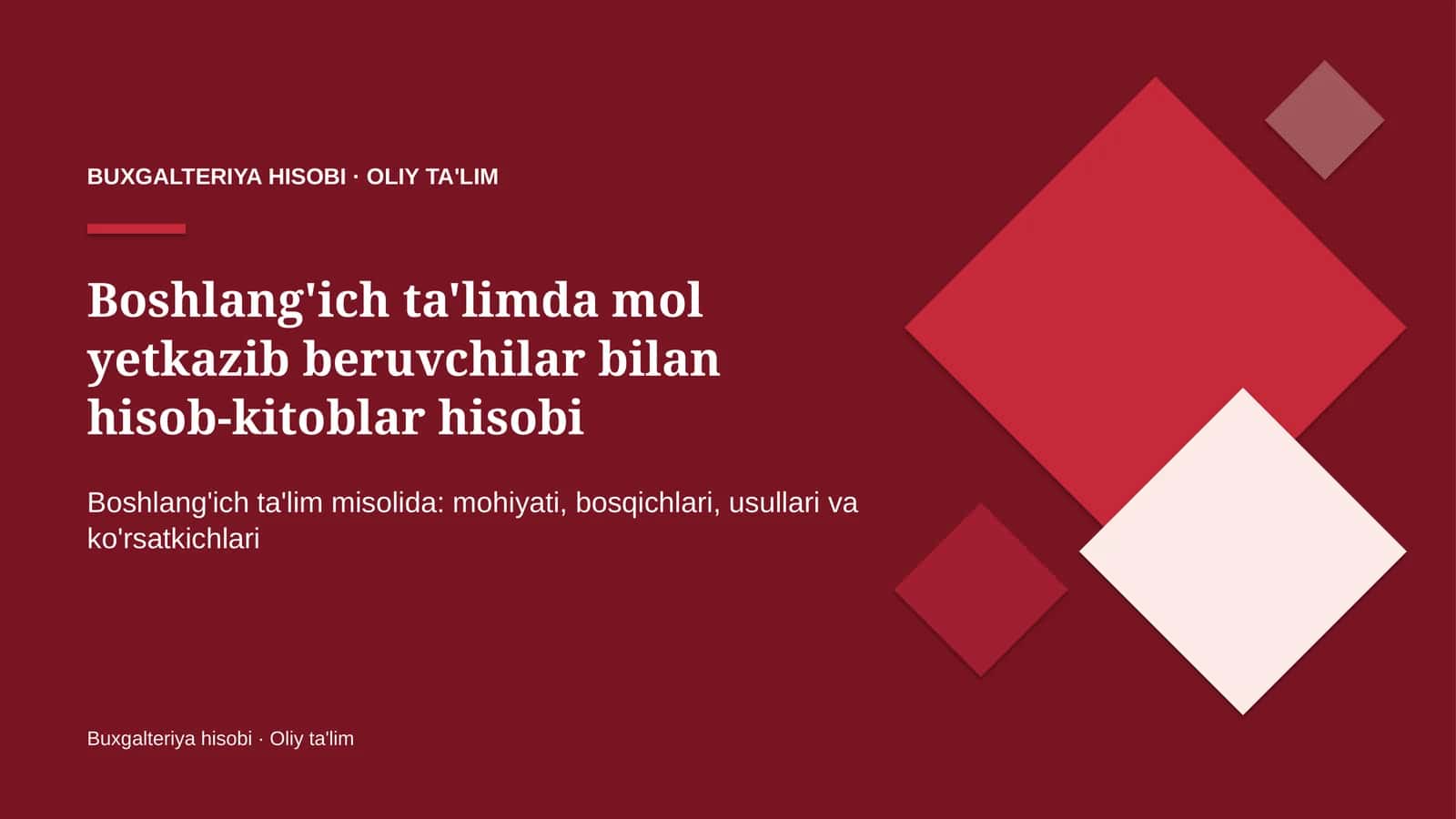 boshlang'ich ta'limda mol yetkazib beruvchilar bilan hisob kitoblar hisobi 3101 1