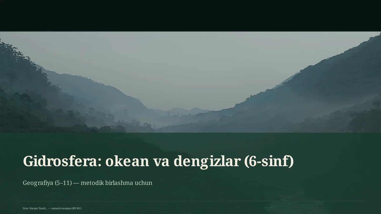 Gidrosfera: okean va dengizlar (6-sinf) 1