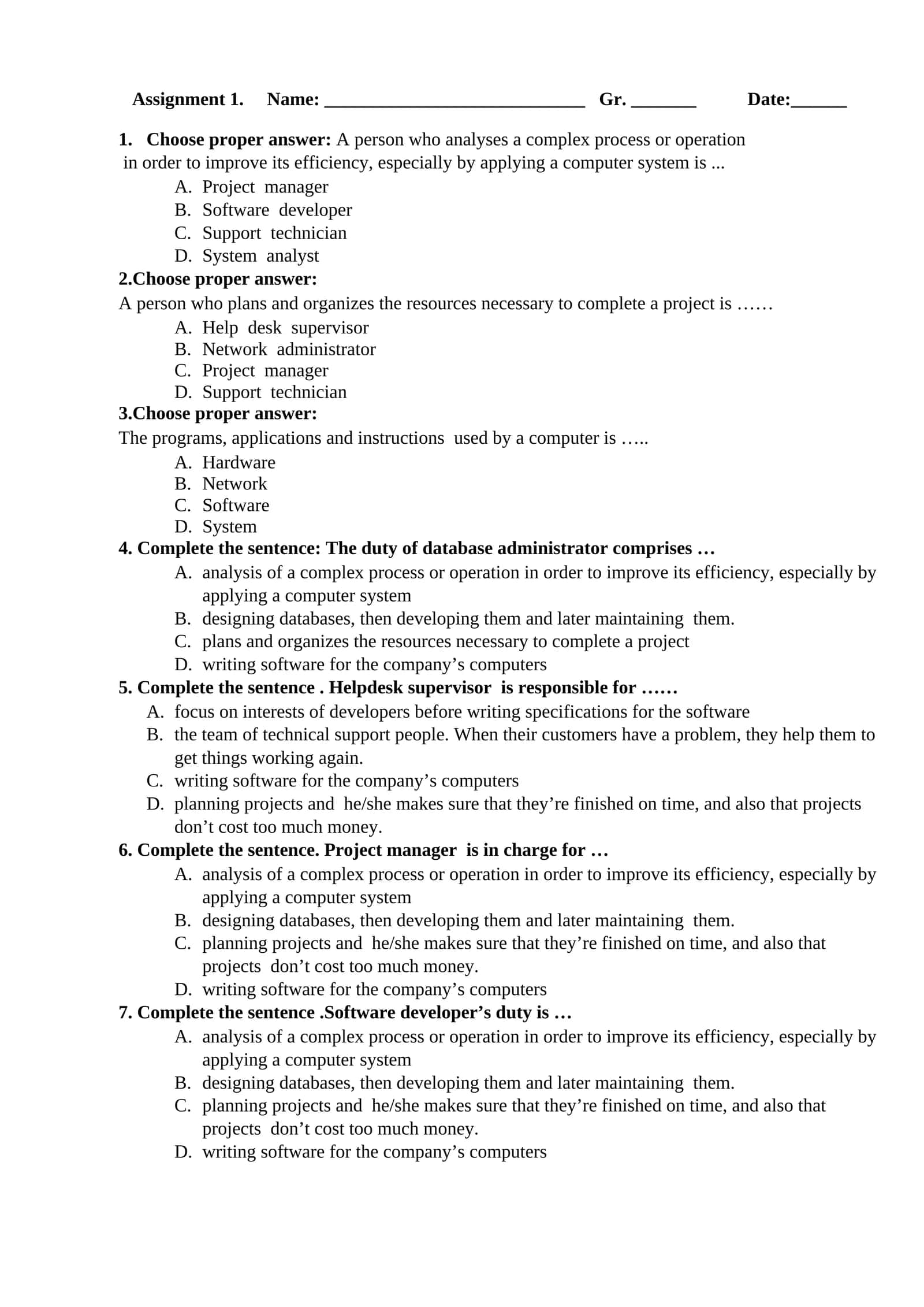 Assignment 1 1