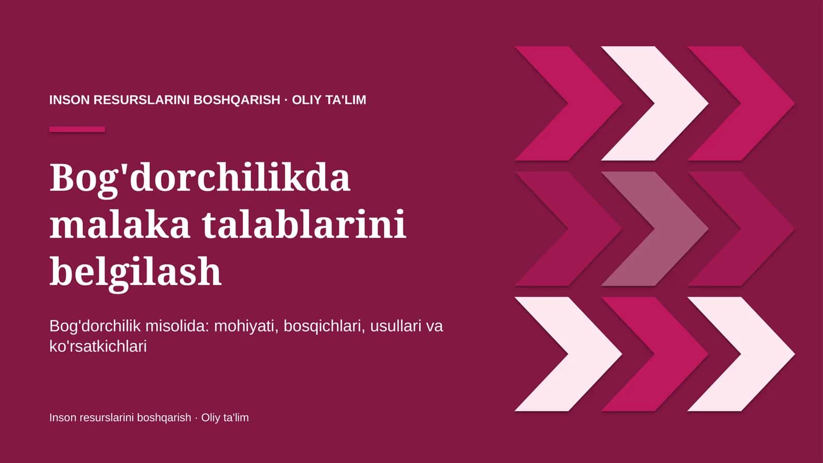 bog'dorchilikda malaka talablarini belgilash 8965 1