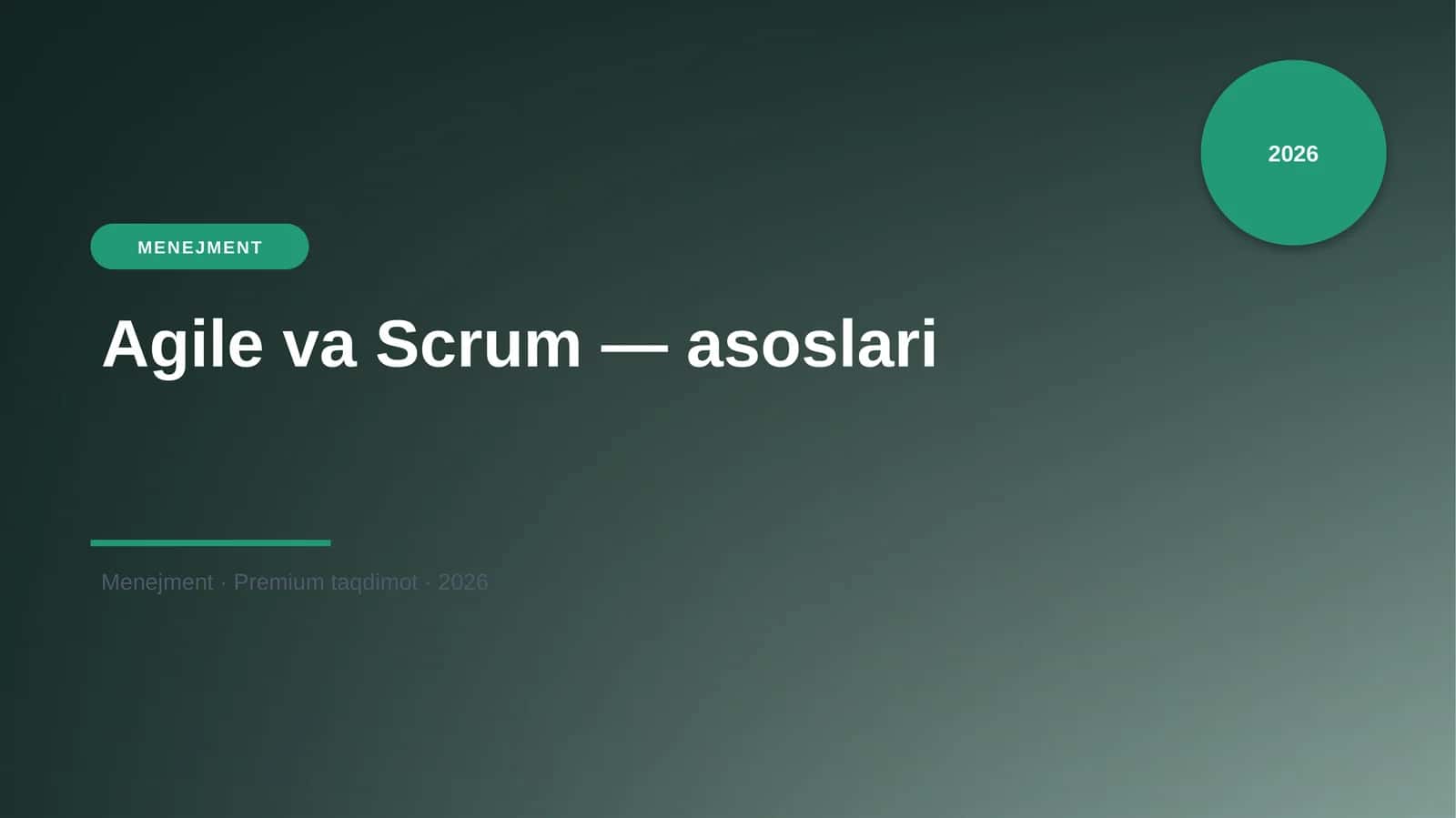 Agile va Scrum — asoslari 1