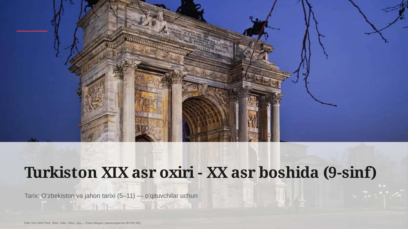 Turkiston XIX asr oxiri - XX asr boshida (9-sinf) 1