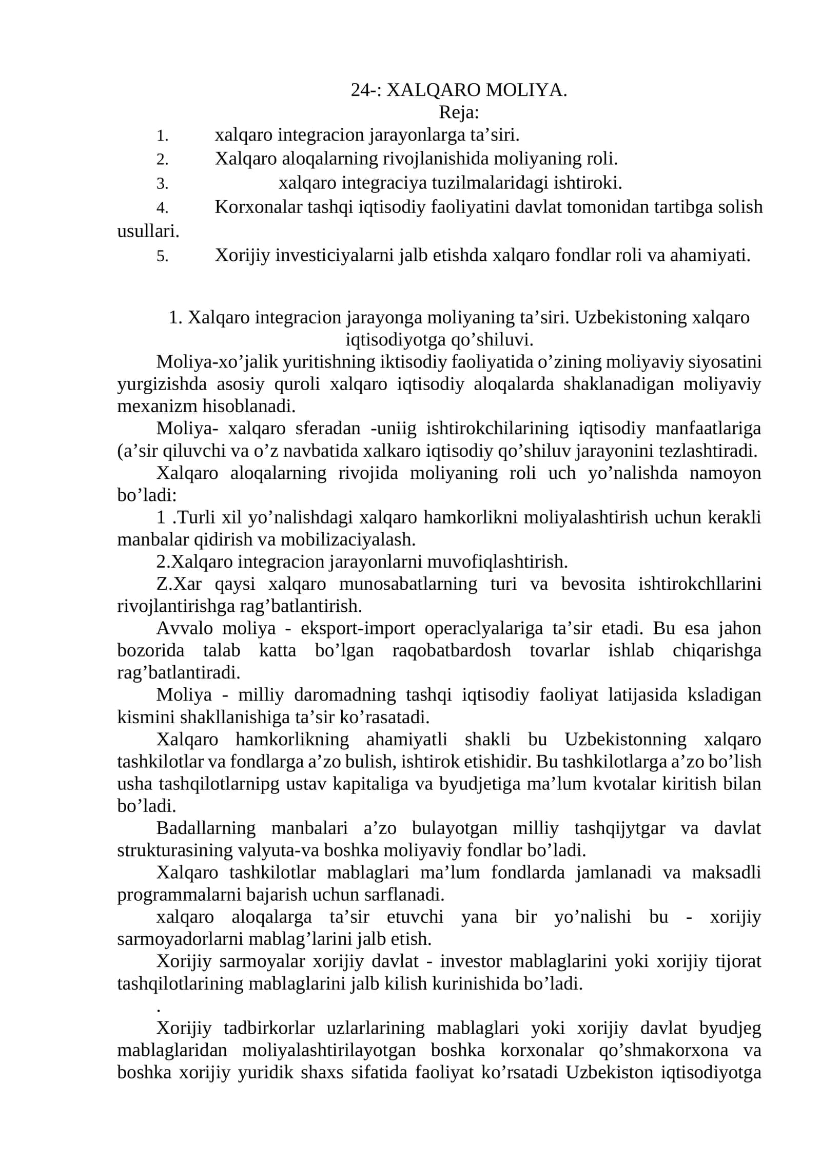 ХALQARO MOLIYA 1
