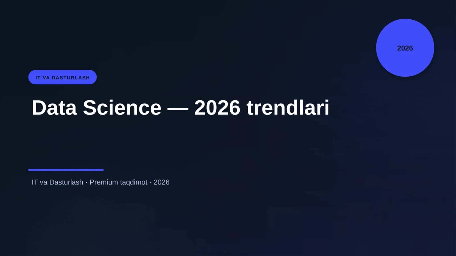 Data Science — 2026 trendlari 1