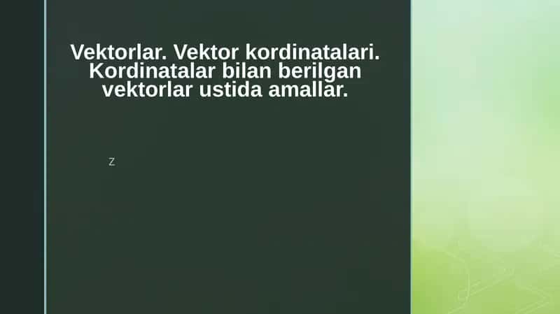 Vektorlar 1