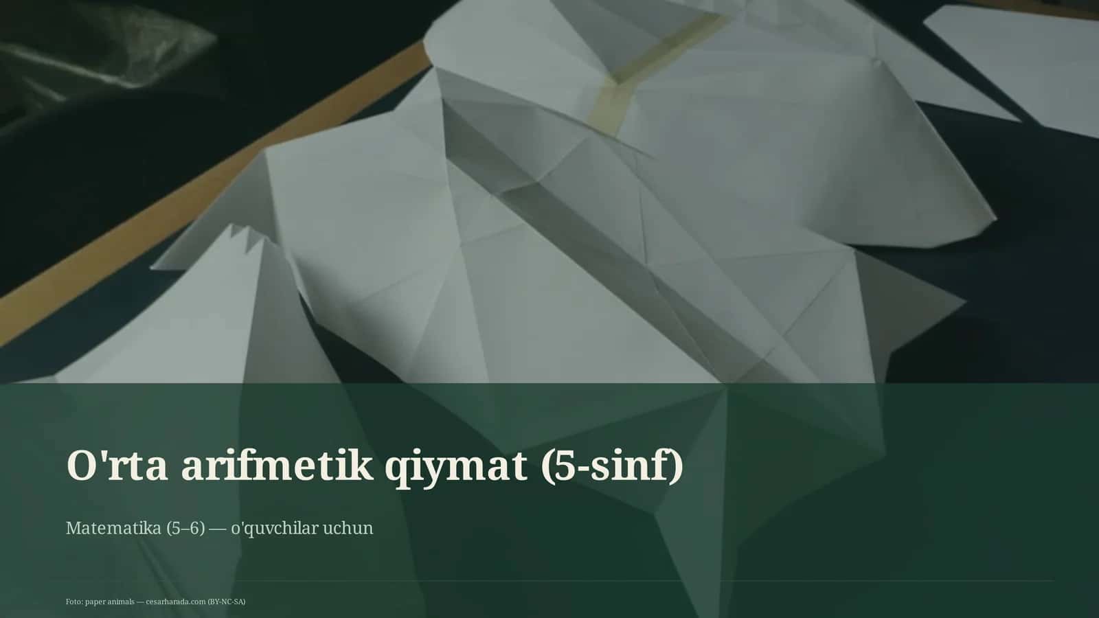 O'rta arifmetik qiymat (5-sinf) 1