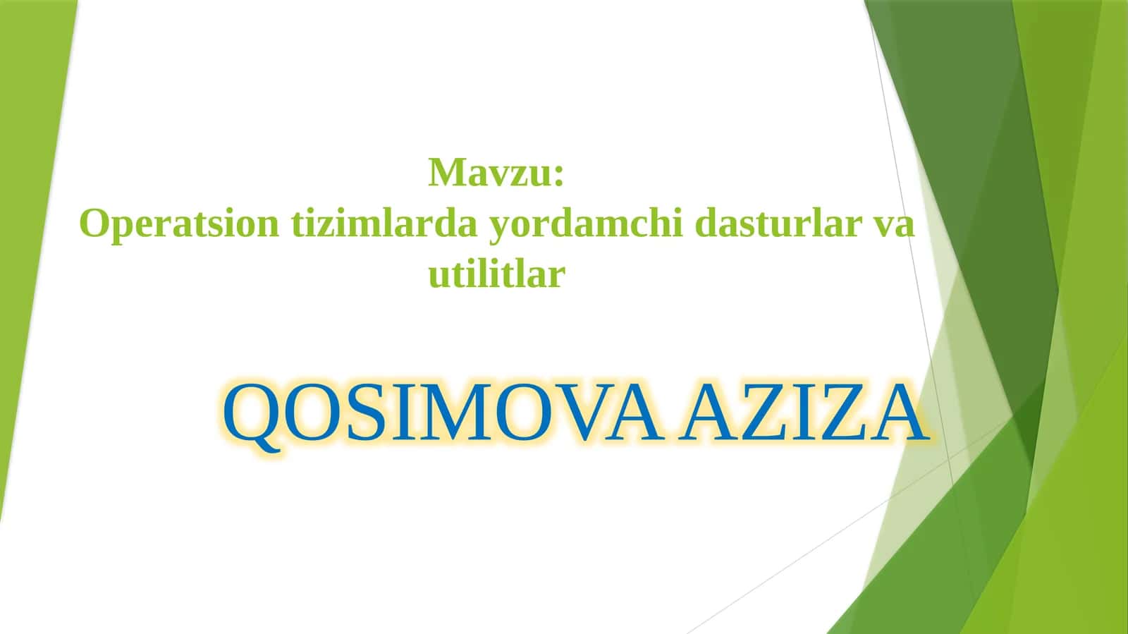 Operatsion tizimlar 1