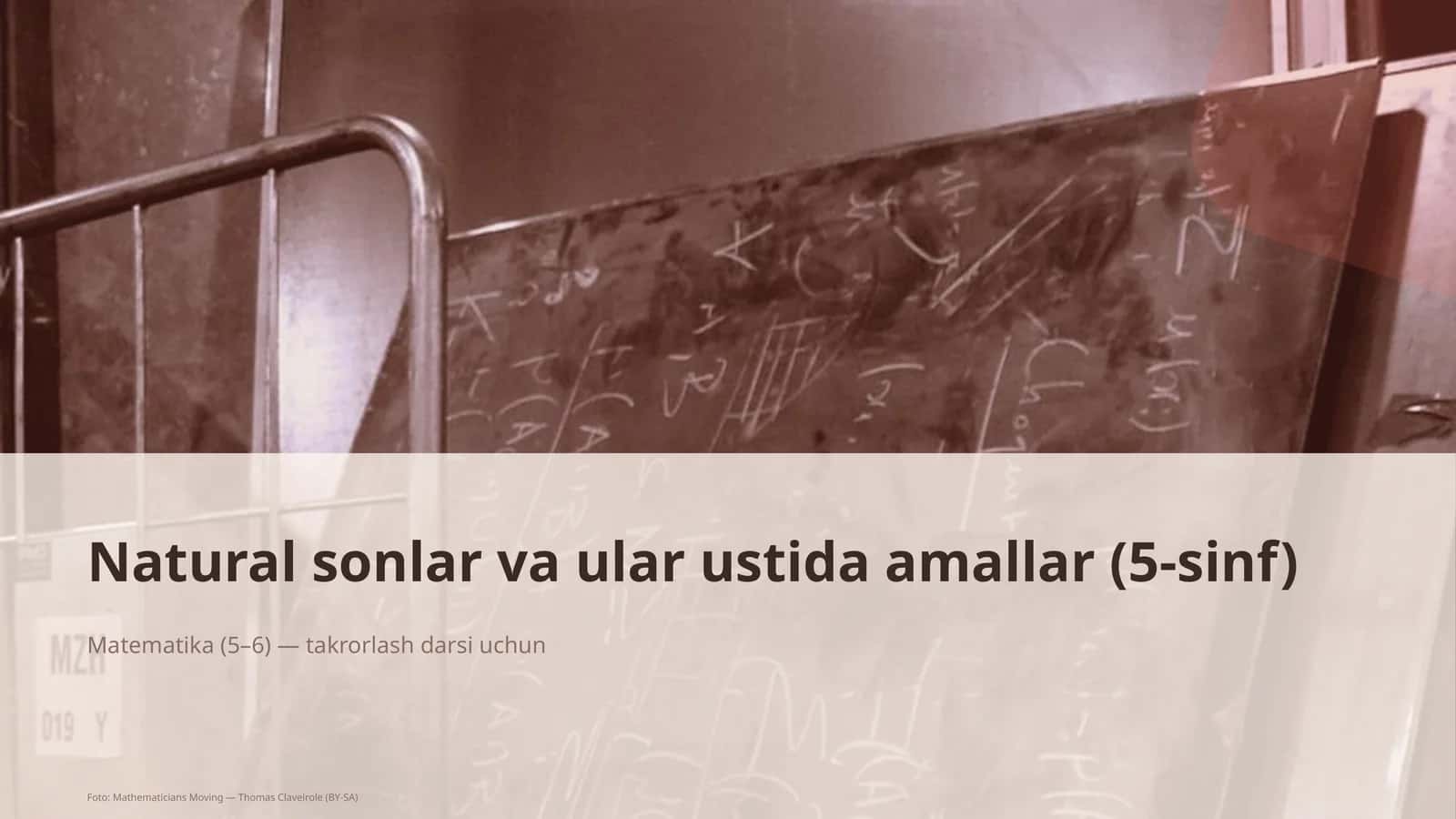 Natural sonlar va ular ustida amallar (5-sinf) 1