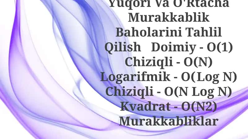 Algoritmlarning Hisoblash Murakkabligi 1
