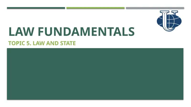 Law fundamentals 1