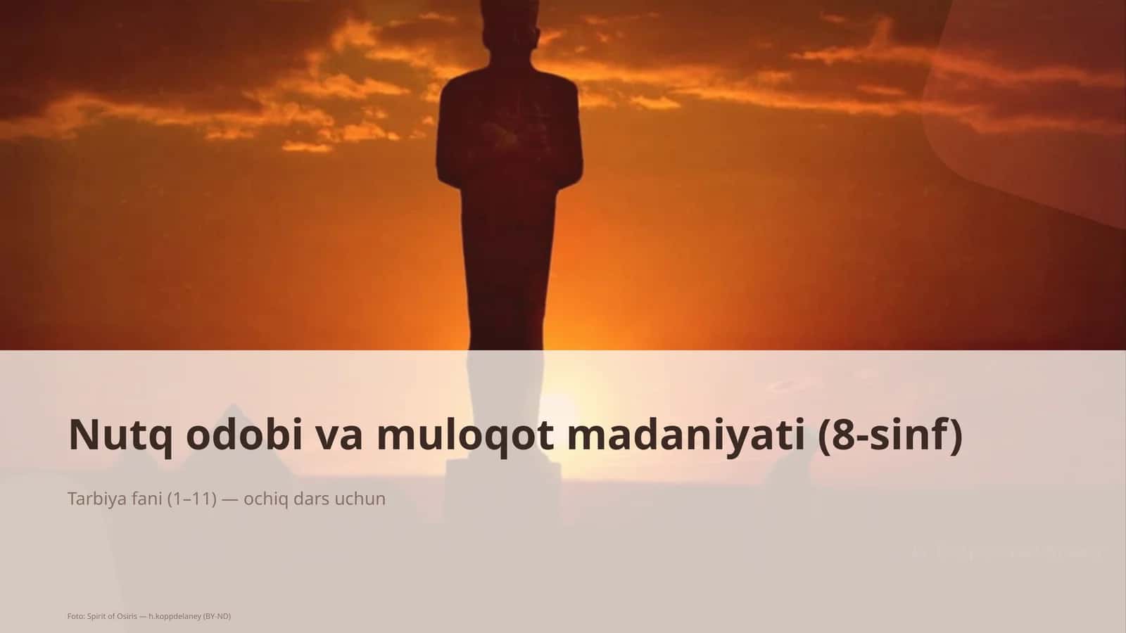Nutq odobi va muloqot madaniyati (8-sinf) 1