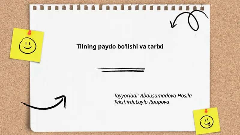 Tilning paydo boʻlishi va tarixi 1
