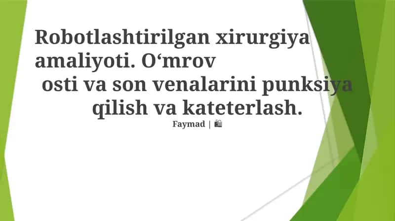 Robotlar jarrohlik platformalari 1