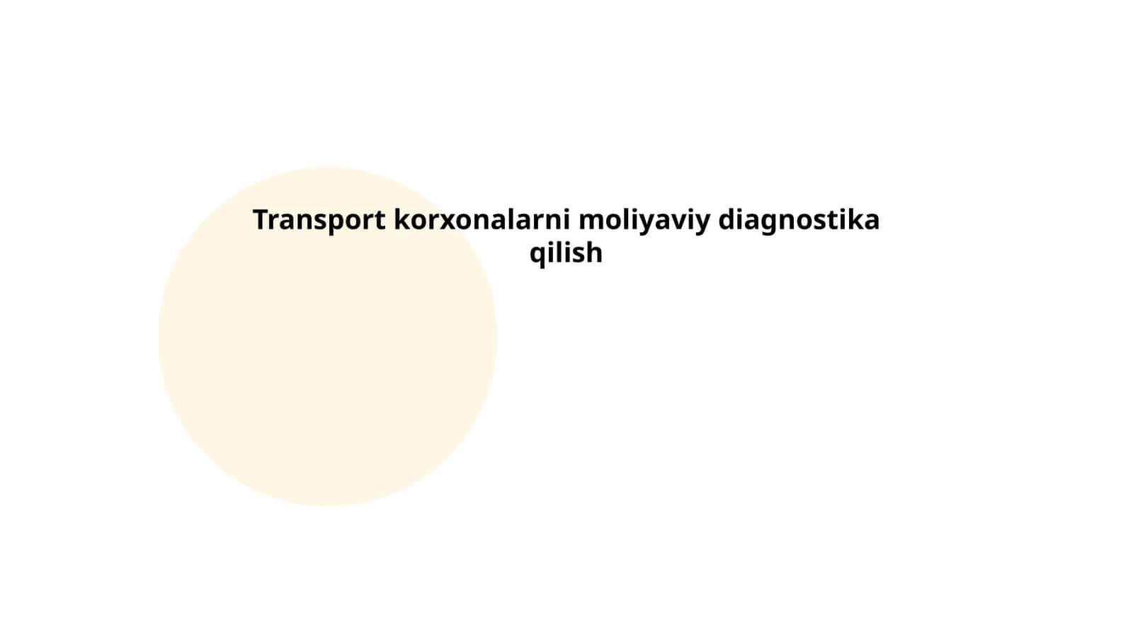 Transport korxonalarni moliyaviy diagnostika qilish 1