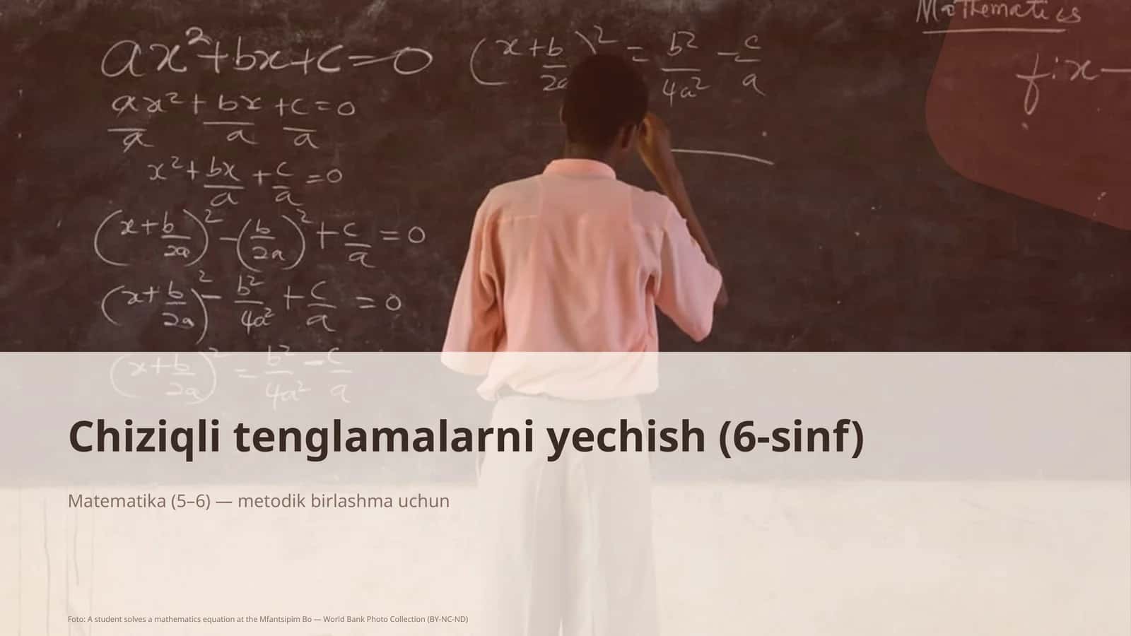 Chiziqli tenglamalarni yechish (6-sinf) 1