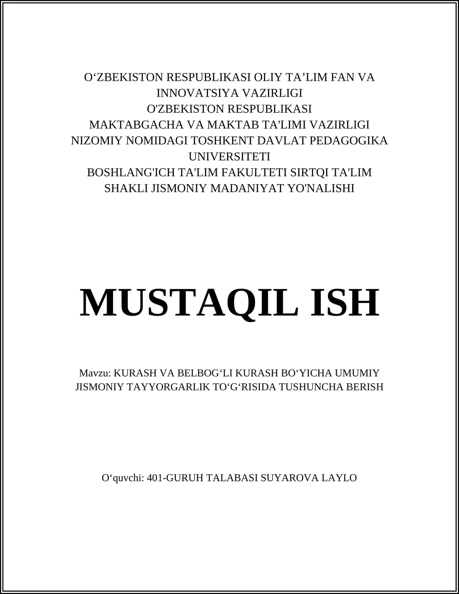 Kurash va Belbogʻli Kurashning Tarixi 1