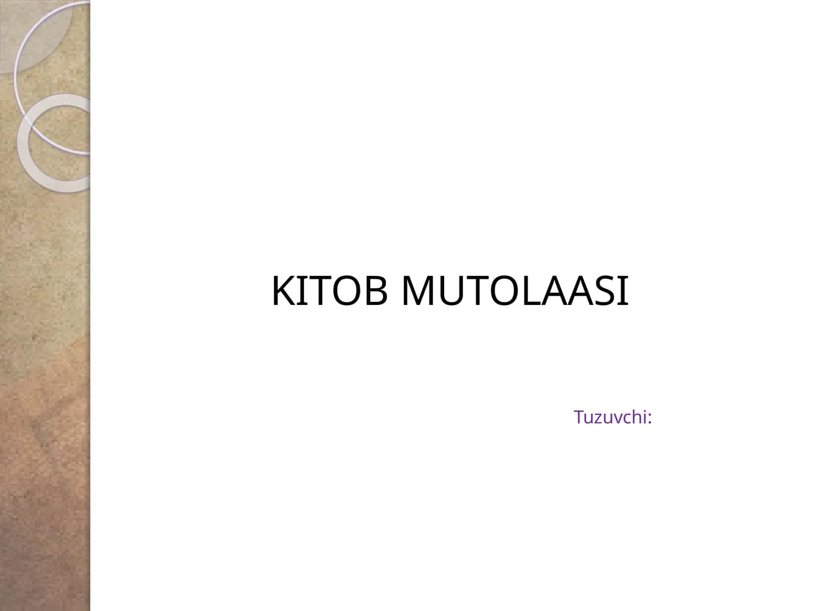 Kitob mutolaasi 1