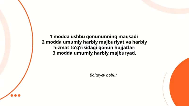 Qonunning maqsadi va amaliy ahamiyati 1