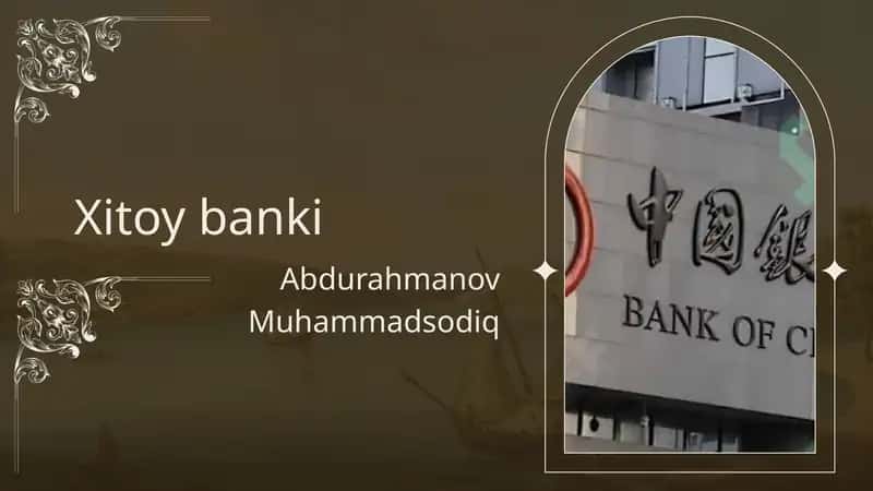 Xitoy banki 1