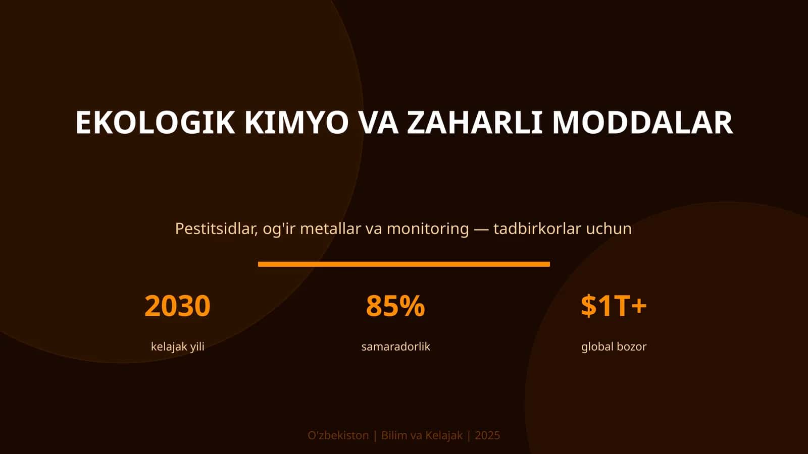Ekologik kimyo va zaharli moddalar 1