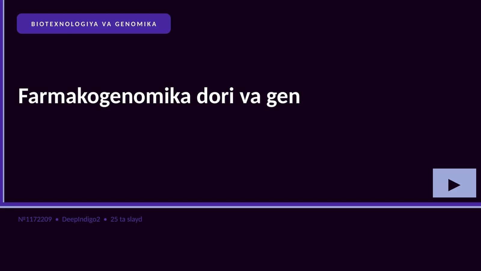 Farmakogenomika dori va gen 1