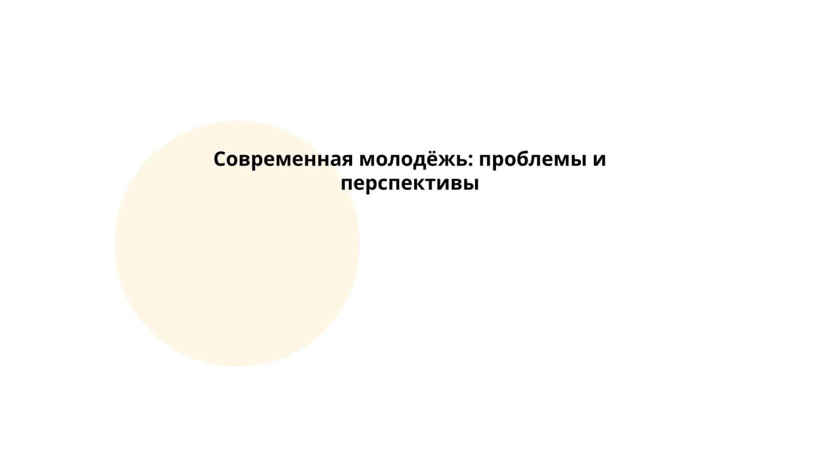 Современная молодёжь: проблемы и перспективы 1