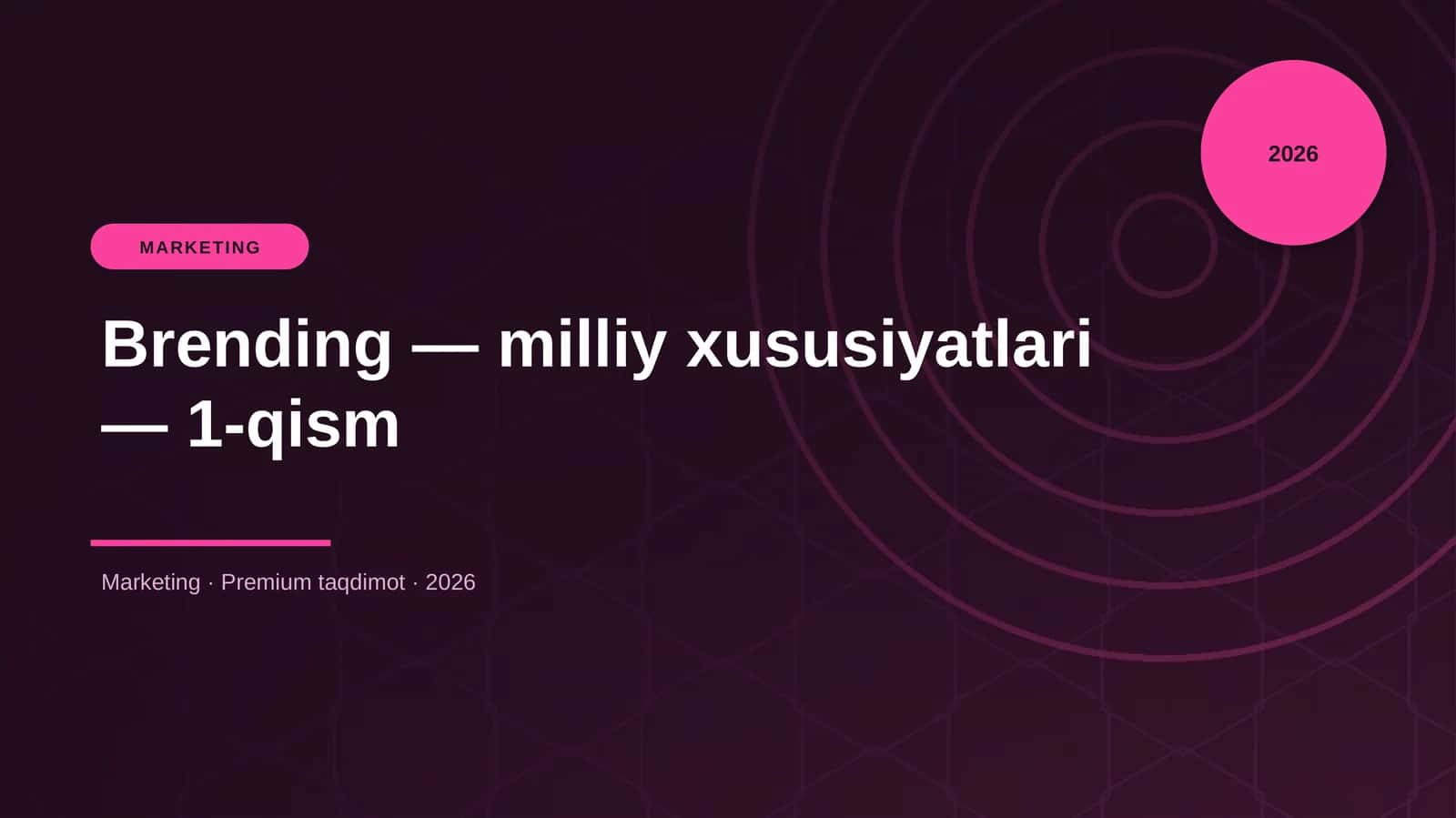 Brending — milliy xususiyatlari — 1-qism 1