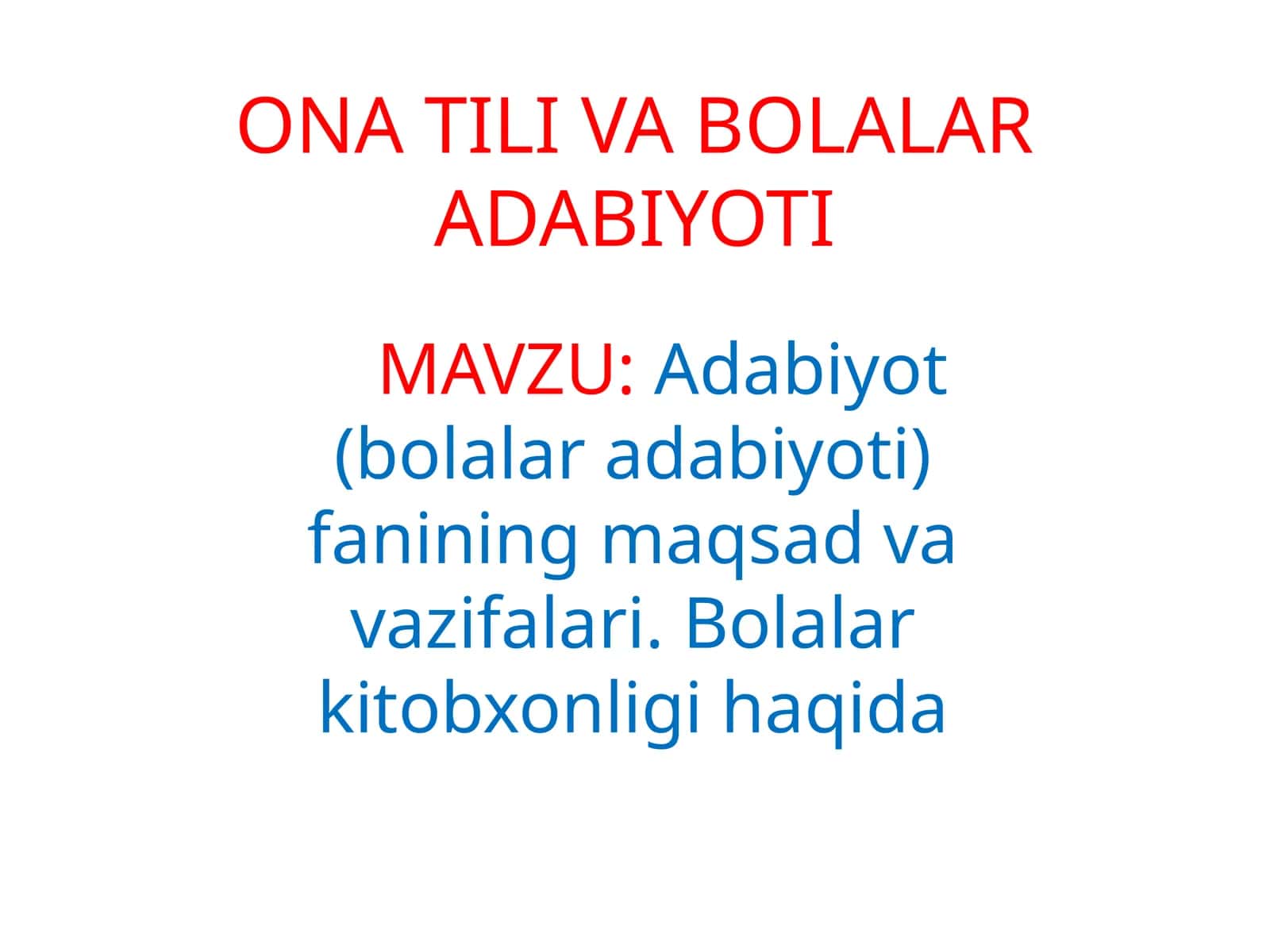 Bolalar Adabiyoti 1