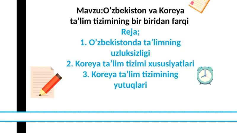 Oʼzbekiston va Koreya taʼlim tizimi farqi 1