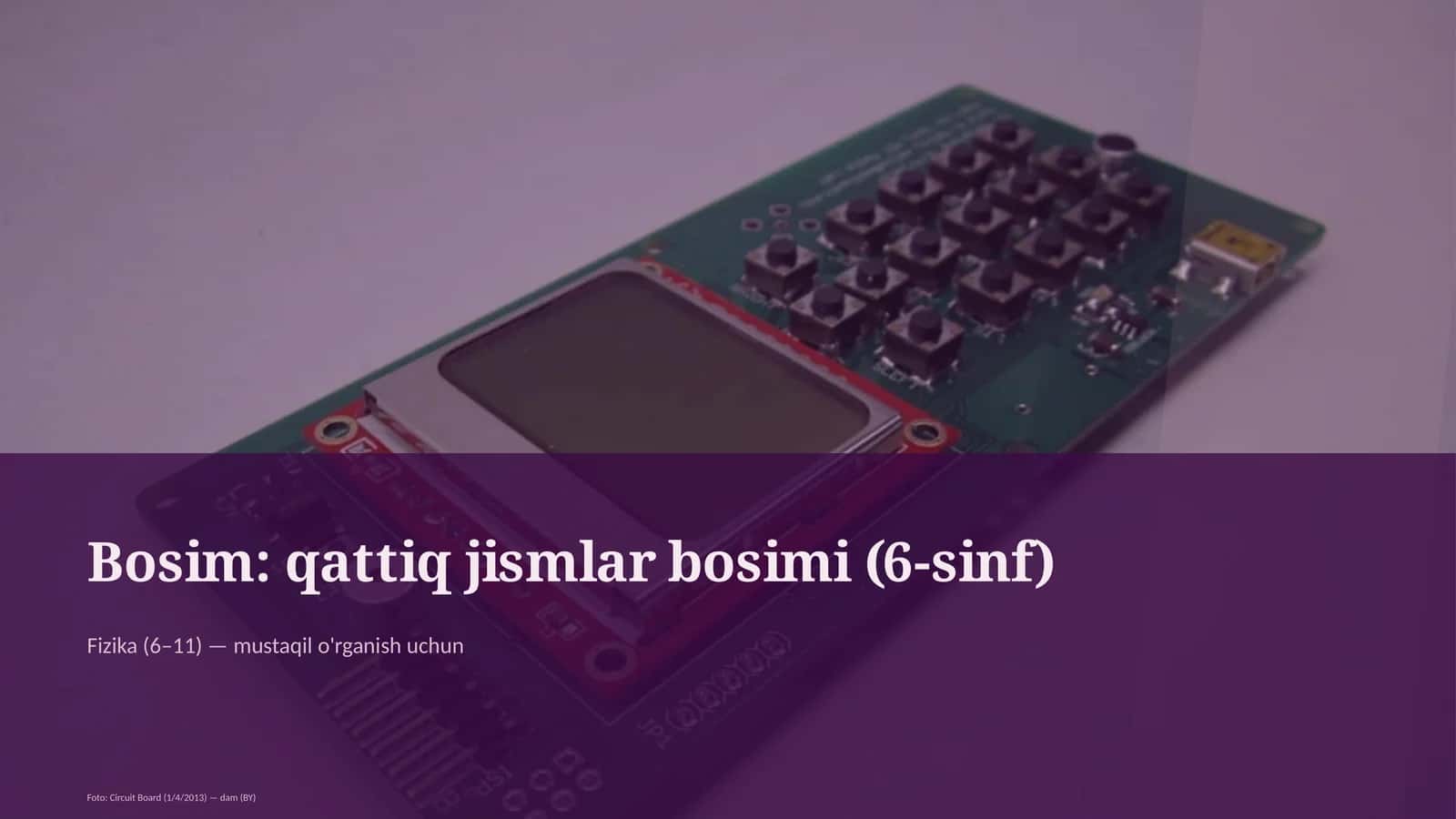 Bosim: qattiq jismlar bosimi (6-sinf) 1