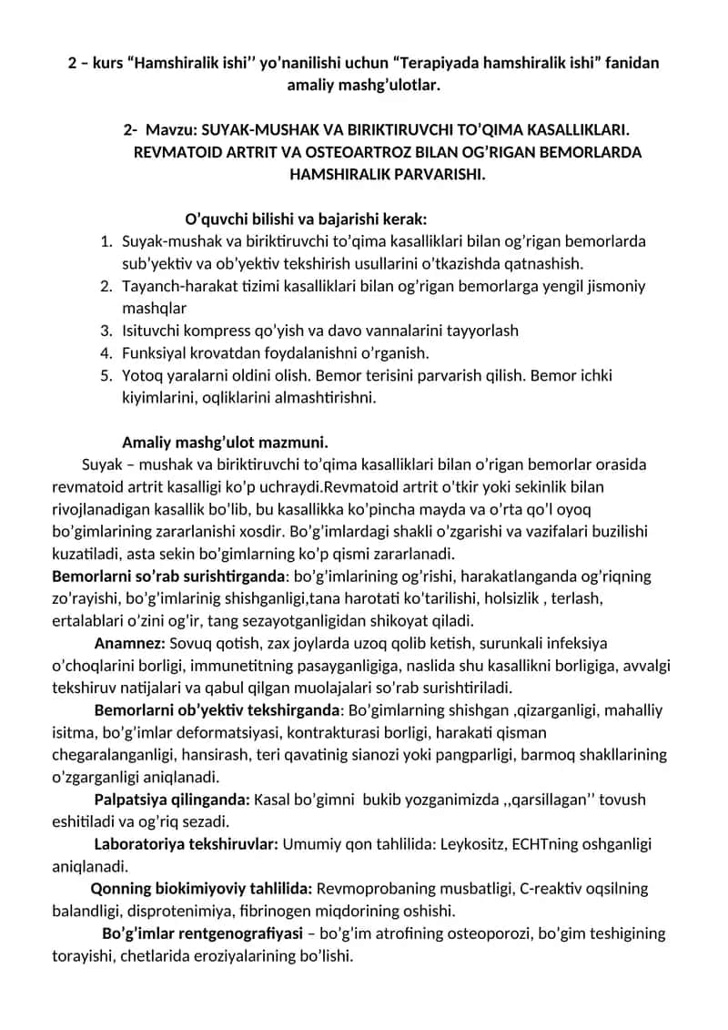 Terapiyada hamshiralik ishi 1