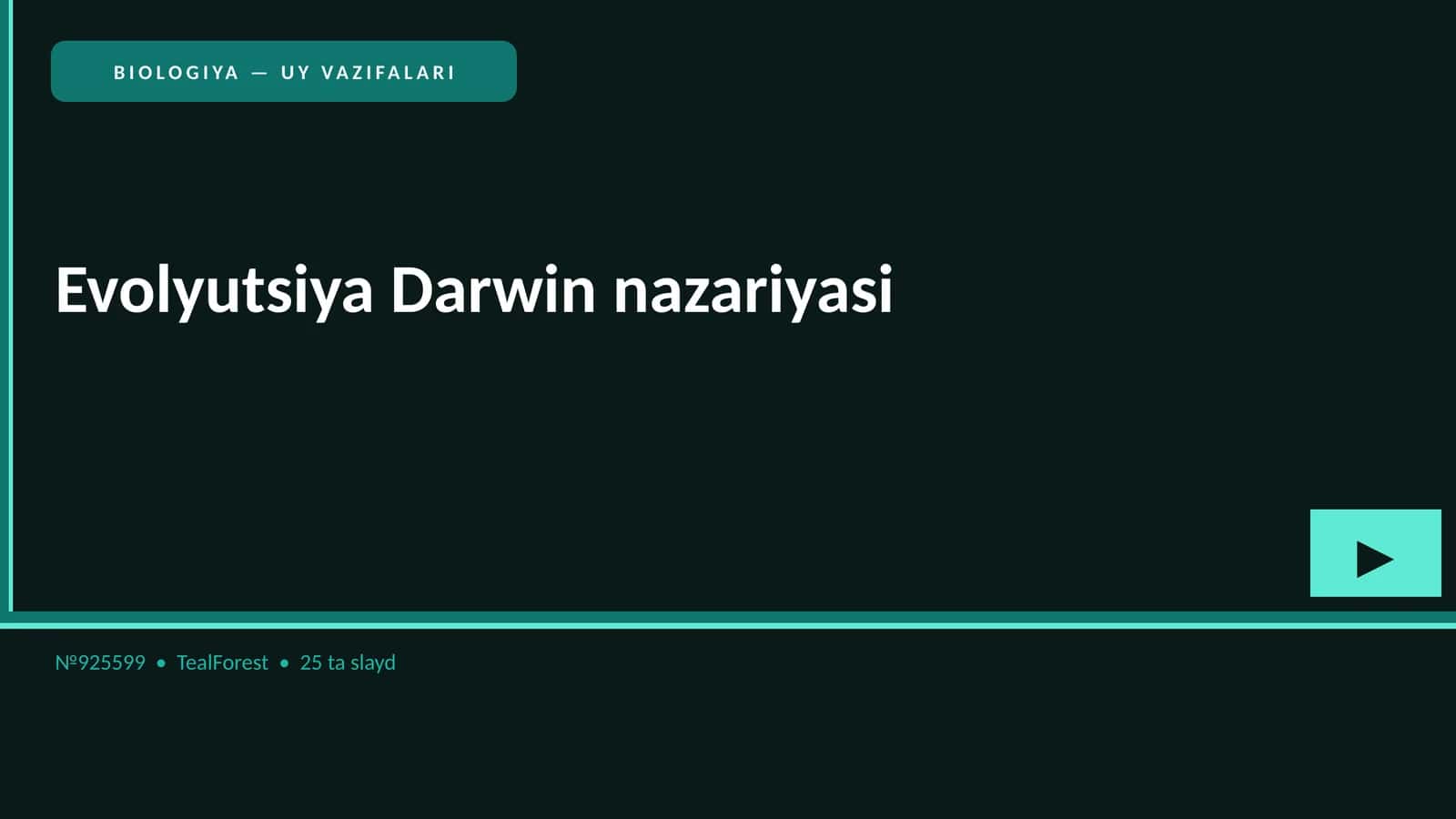 Evolyutsiya Darwin nazariyasi 1