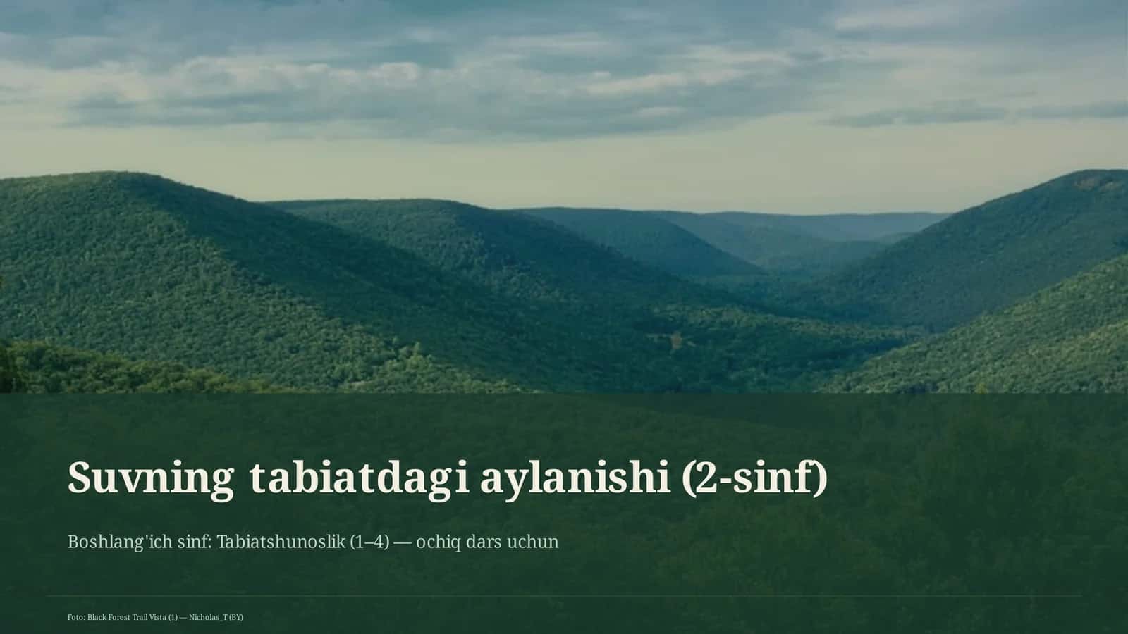 Suvning tabiatdagi aylanishi (2-sinf) 1