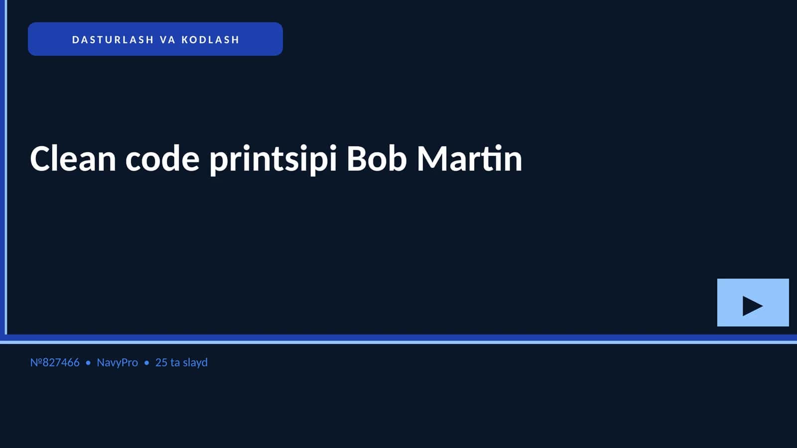 Clean code printsipi Bob Martin 1