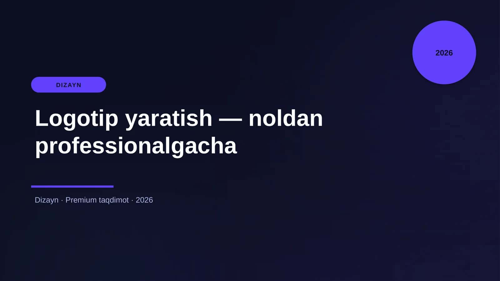 Logotip yaratish — noldan professionalgacha 1