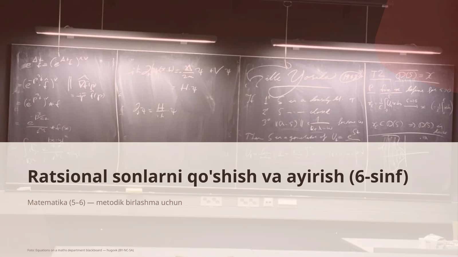 Ratsional sonlarni qo'shish va ayirish (6-sinf) 1