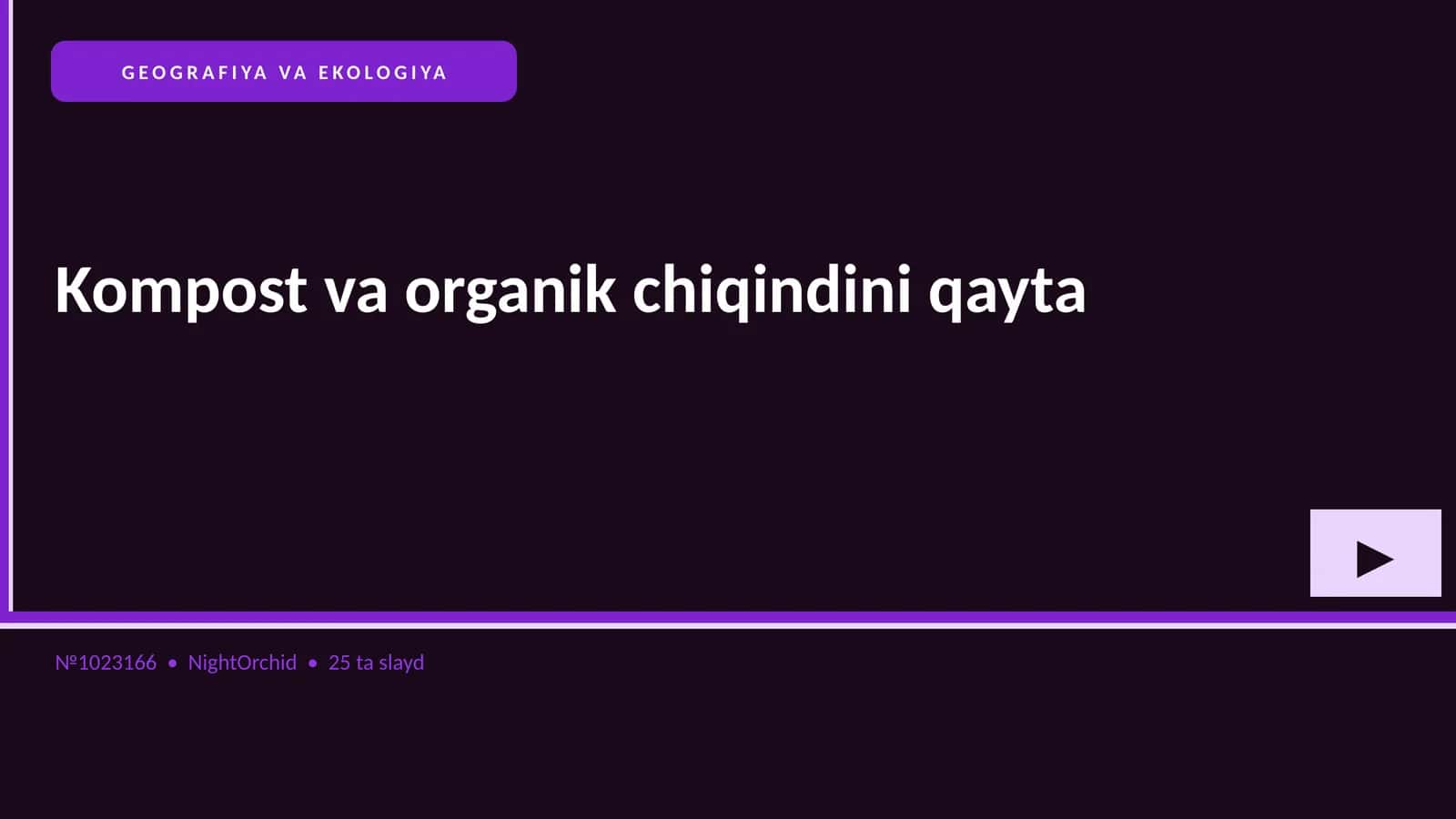 GEOGRAFIYA VA EKOLOGIYA 1