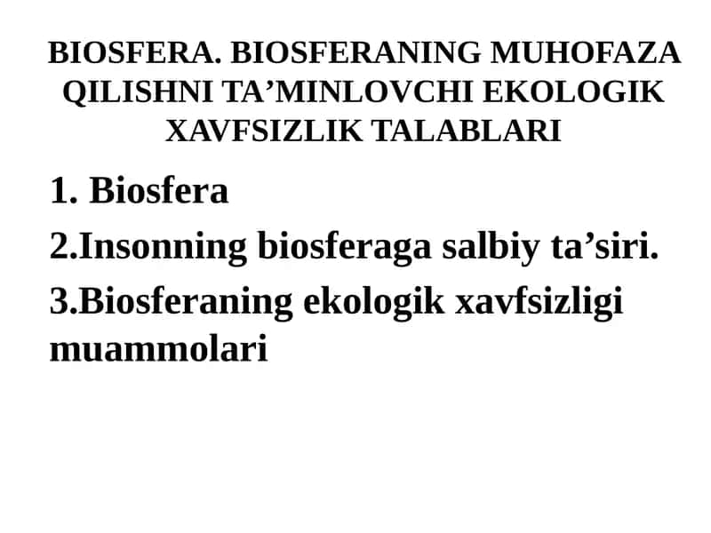BIOSFERA 1