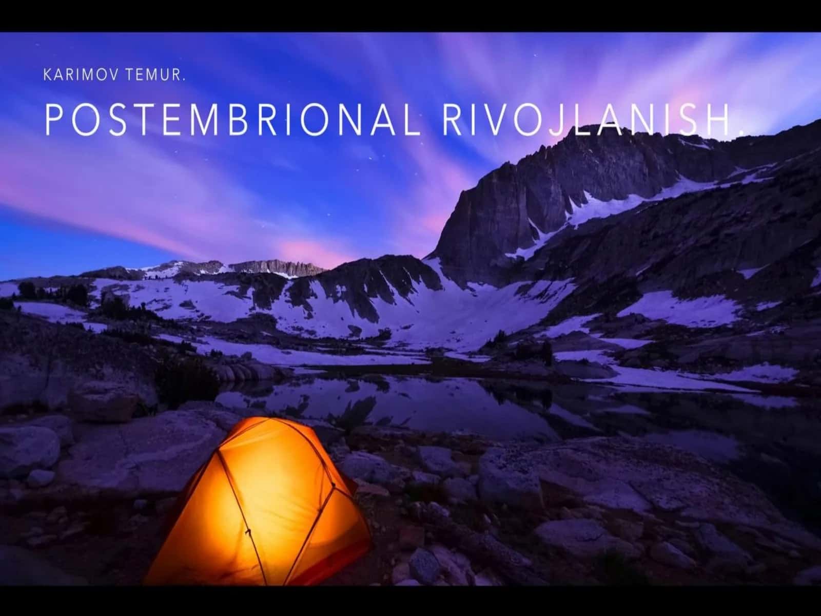 Postembrional rivojlanish 1