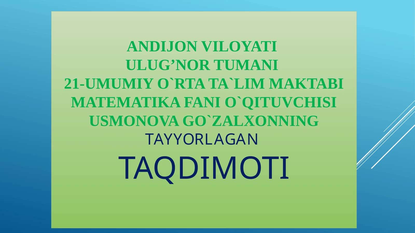 O`zbekmatematikolimlari 1