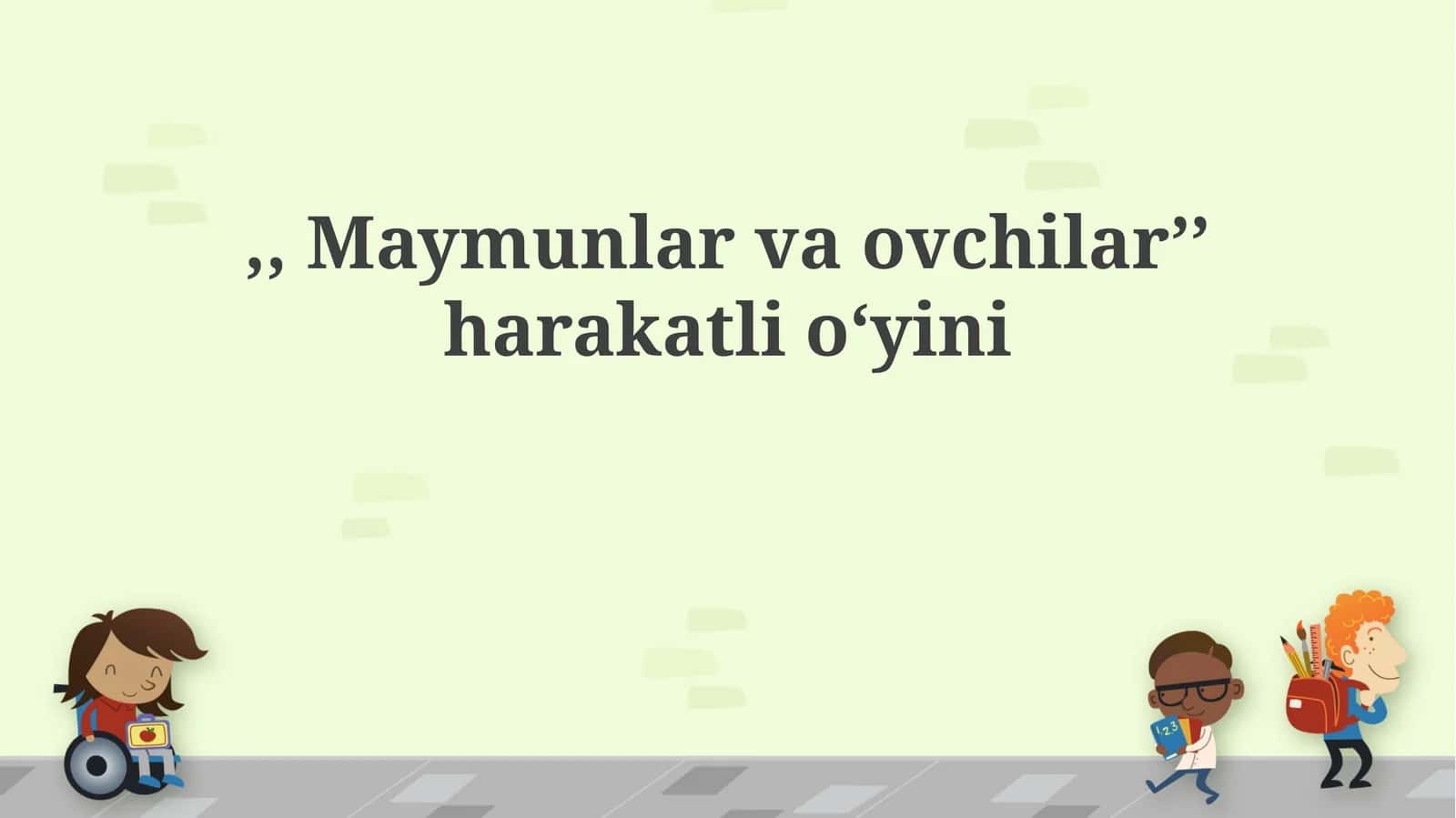Maymunlar va Ovchilar Animatsion O'yini 1