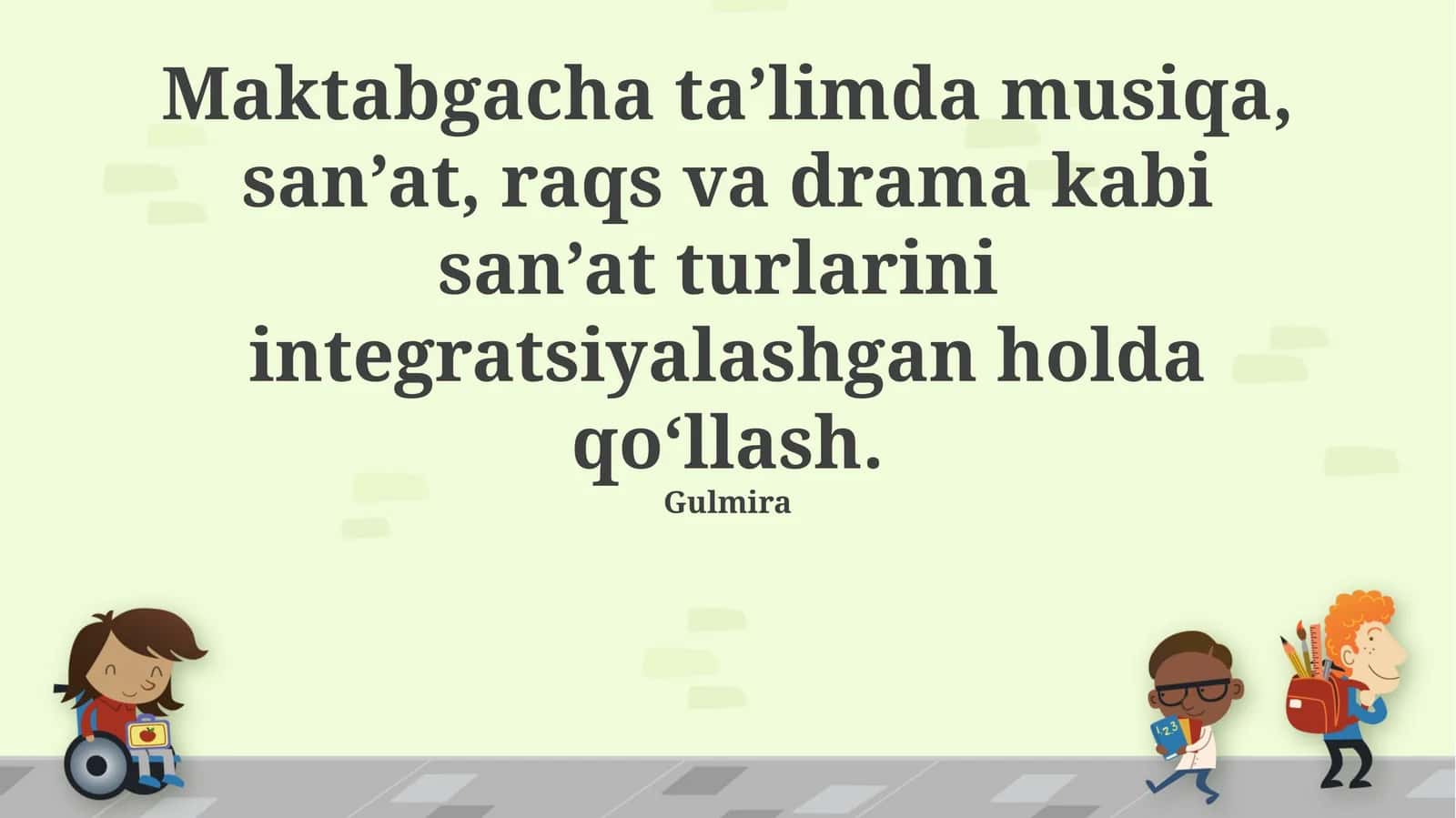 Maktabgacha ta’limda musiqa, san’at, raqs va drama kabi san’at turlarini  integratsiyalashgan holda qo‘llash 1