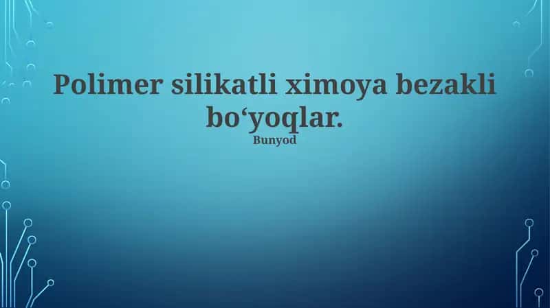 Silikat-Polimer Himoya-Dekorativ Bo`yoqlari 1