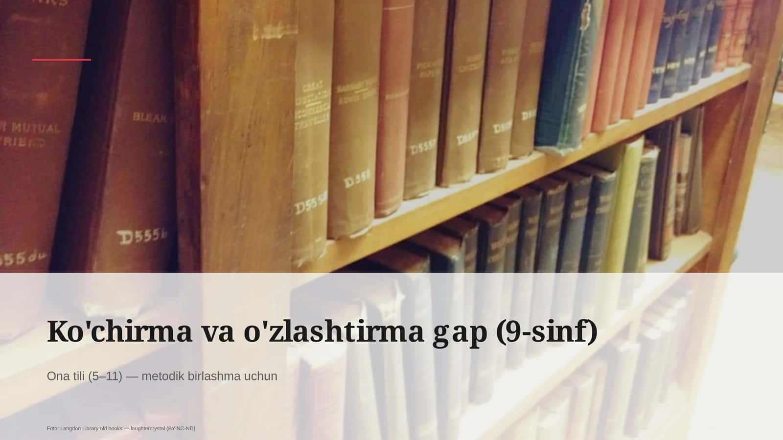 Ko'chirma va o'zlashtirma gap (9-sinf) 1