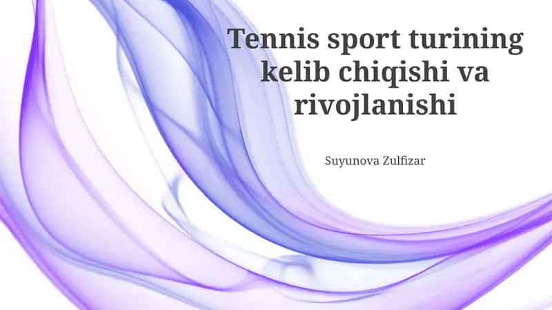 Tennisning kelib chiqishi 1