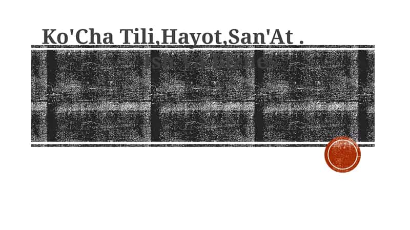 Ko'Cha Tili 1