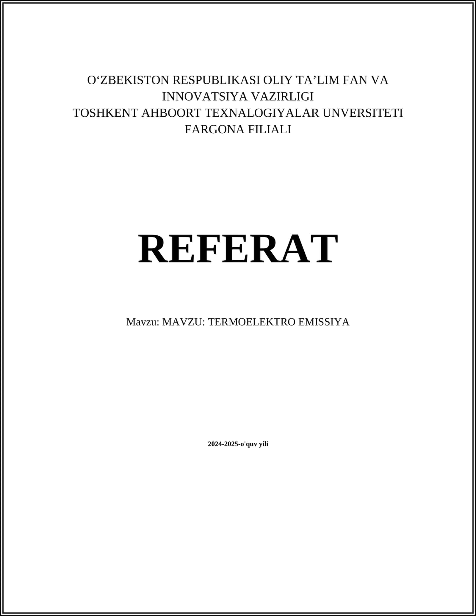 TERMOELEKTRO EMISSIYA 1