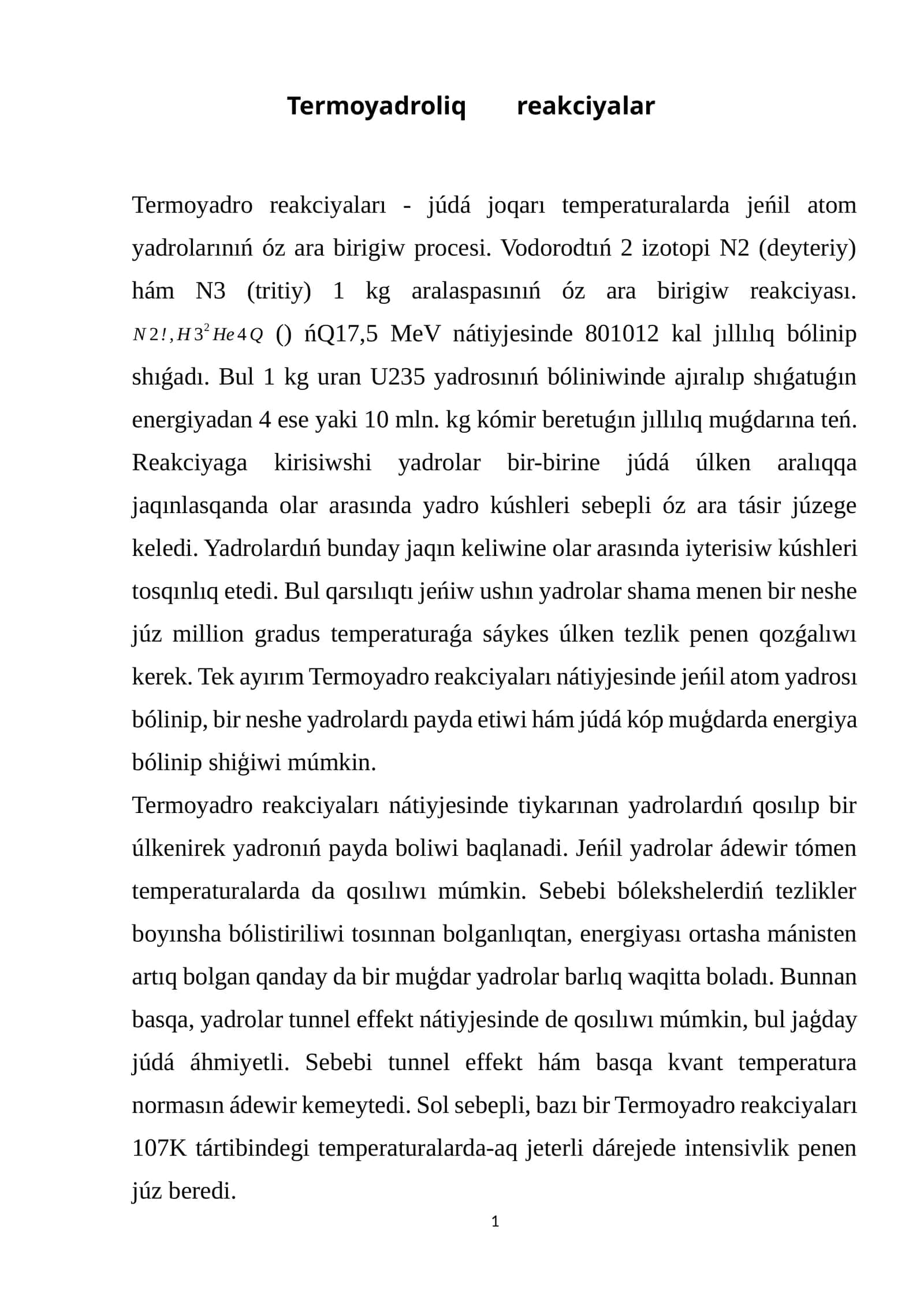Termoyadroviy reakciyalar 1