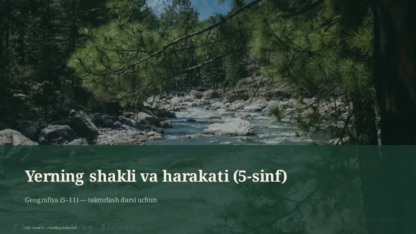 Yerning shakli va harakati (5-sinf) 1