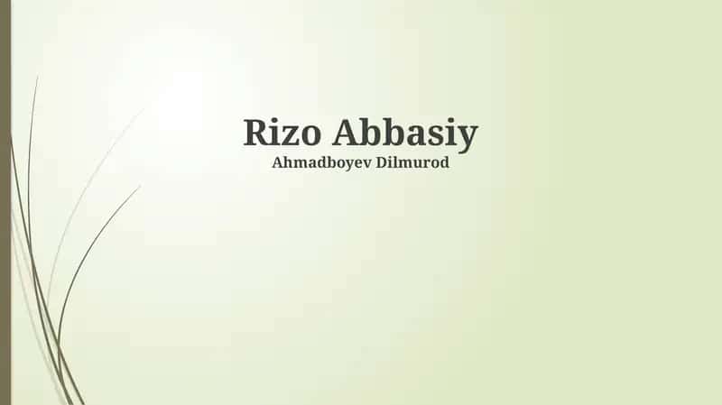 Rizo Abbosiy 1